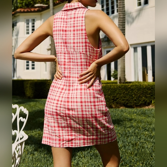 Maeve Anthropologie Women's Linen Collared Sleeveless Button-Front Mini Dress 3X - Picture 6 of 13